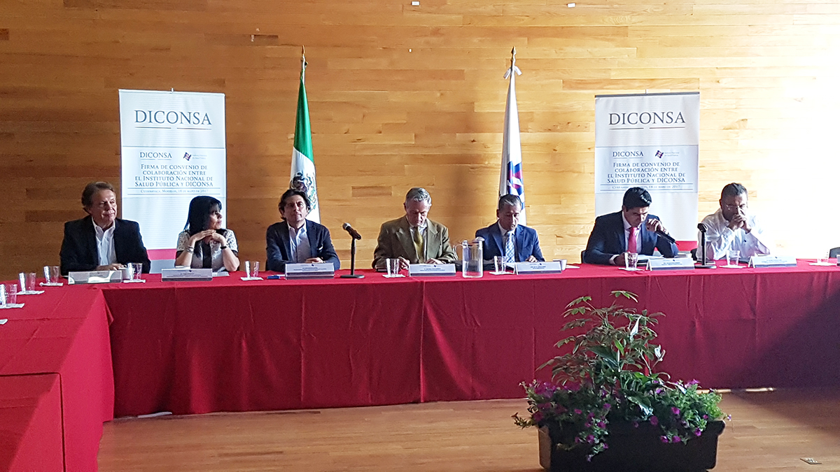 Firman Diconsa y el INSP convenio de colaboración