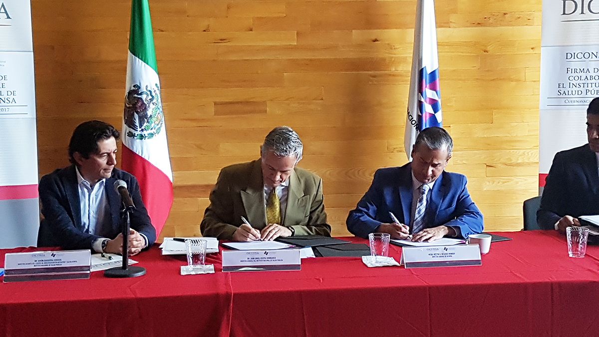 Firman Diconsa y el INSP convenio de colaboración