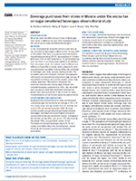 Beverage purchases from stores in Mexico under the excise tax on sugar sweetened beverages: observational study