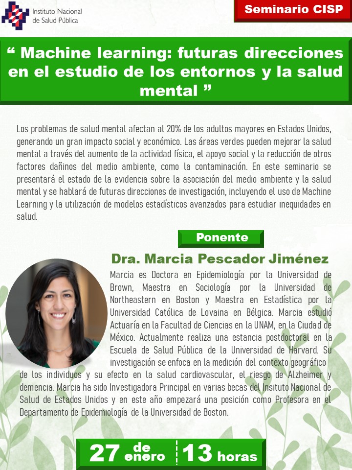 Machine Learning: Futuras direcciones del estudio de factores espaciales y la salud mental